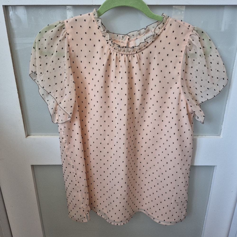 Loft Flutter Sleeve Blouse Size Small